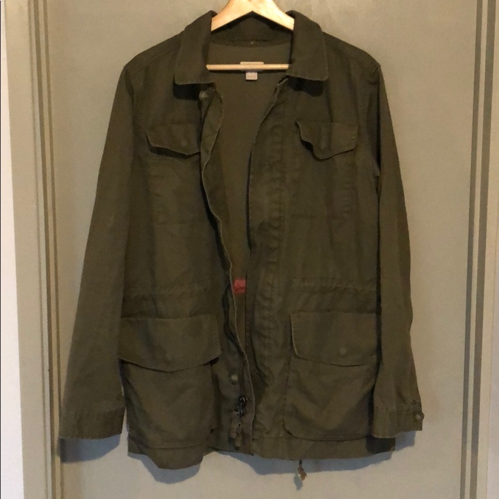 J crew olive green utility jacket size l